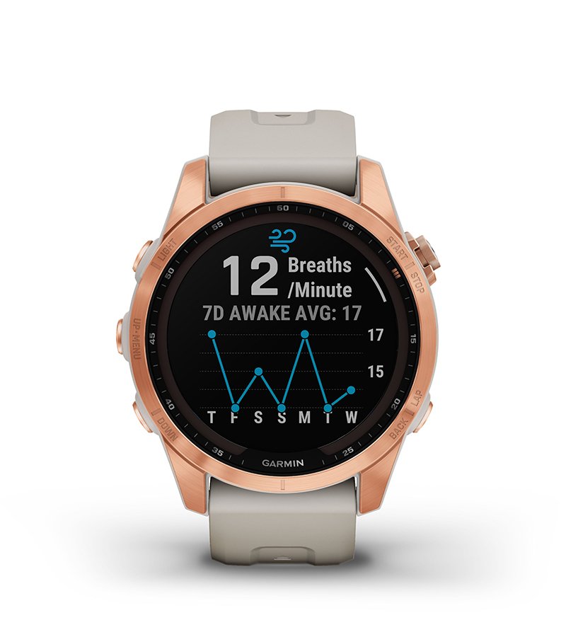 Przewaga Garmin Fenix 7s Solar Niebieskoszary z czarnym paskiem [010-02539-13]
