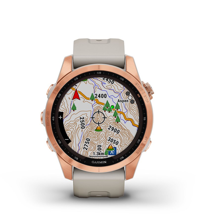 Garmin Fenix 7s Solar Niebieskoszary z czarnym paskiem [010-02539-13] cecha