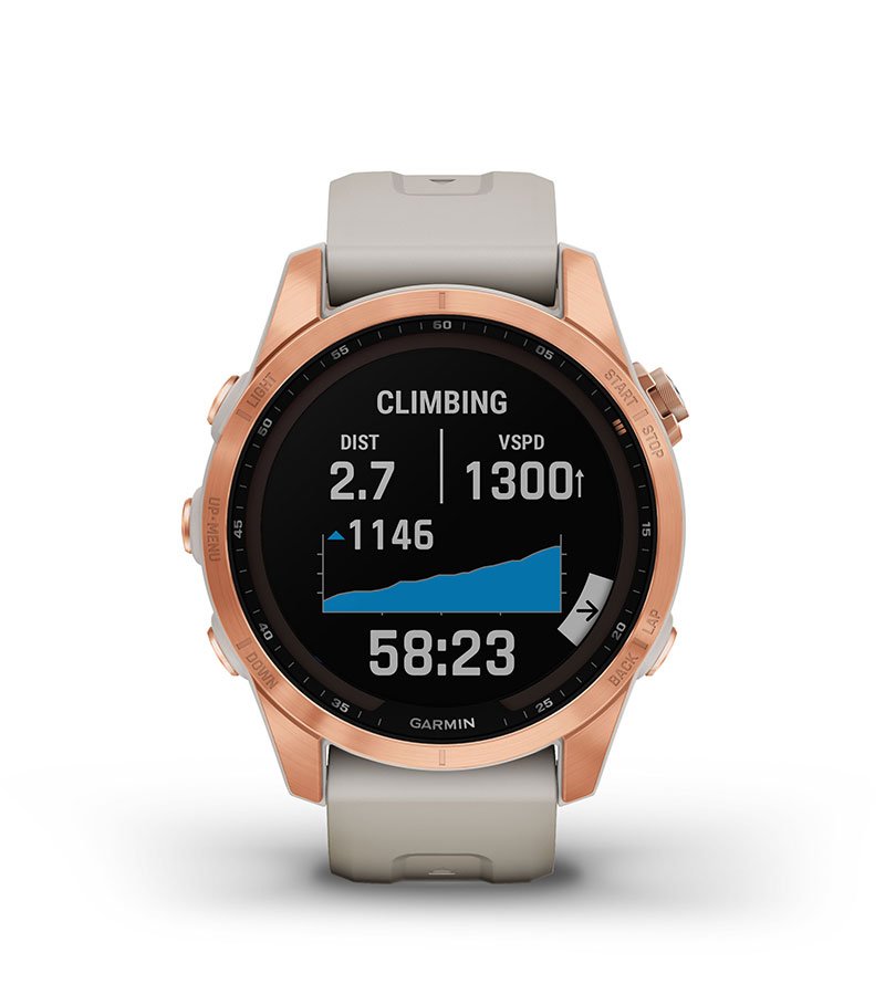 Zaleta Garmin Fenix 7s Solar Niebieskoszary z czarnym paskiem [010-02539-13]
