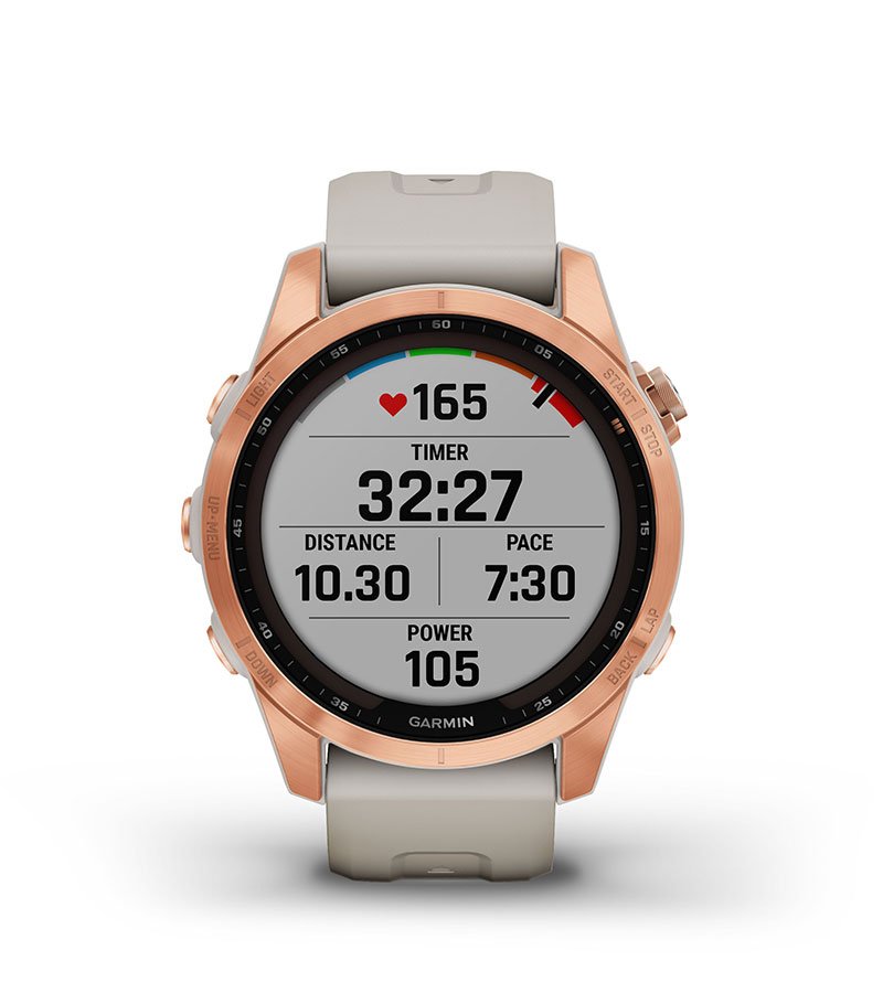 Przewaga Garmin Fenix 7s Solar Niebieskoszary z czarnym paskiem [010-02539-13]