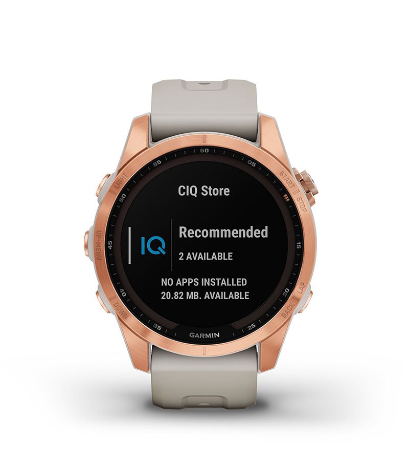 Cechy Garmin Fenix 7s Solar Różowo-złoty z jasnopiaskowym paskiem [010-02539-11]