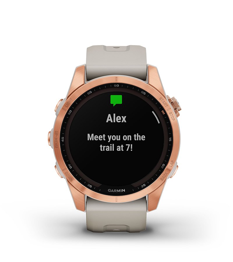 Garmin Fenix 7s Solar Różowo-złoty z jasnopiaskowym paskiem [010-02539-11] cecha