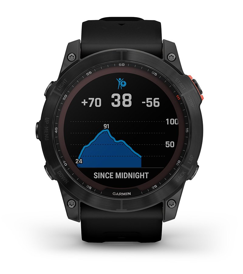Przewaga Garmin Fenix 7x Solar Niebieskoszary z czarnym paskiem [010-02541-01]