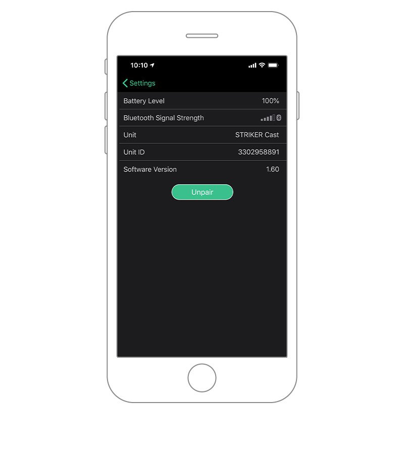 Cechy Garmin Striker Cast