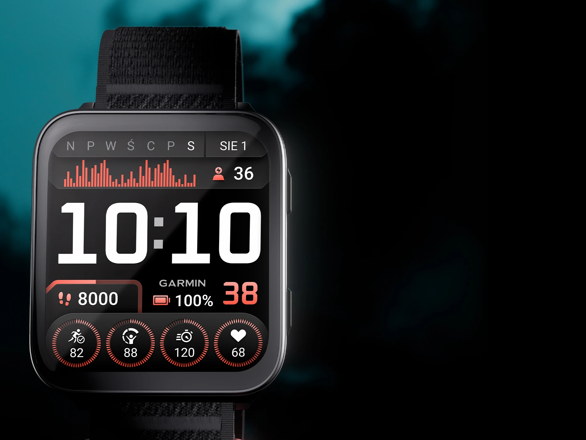 Atrybuty Garmin Venu X1 Black tytanowy z paskiem ComfortFit Black 010-02980-02