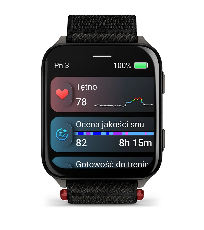 Atrybuty Garmin Venu X1 Black tytanowy z paskiem ComfortFit Black 010-02980-02