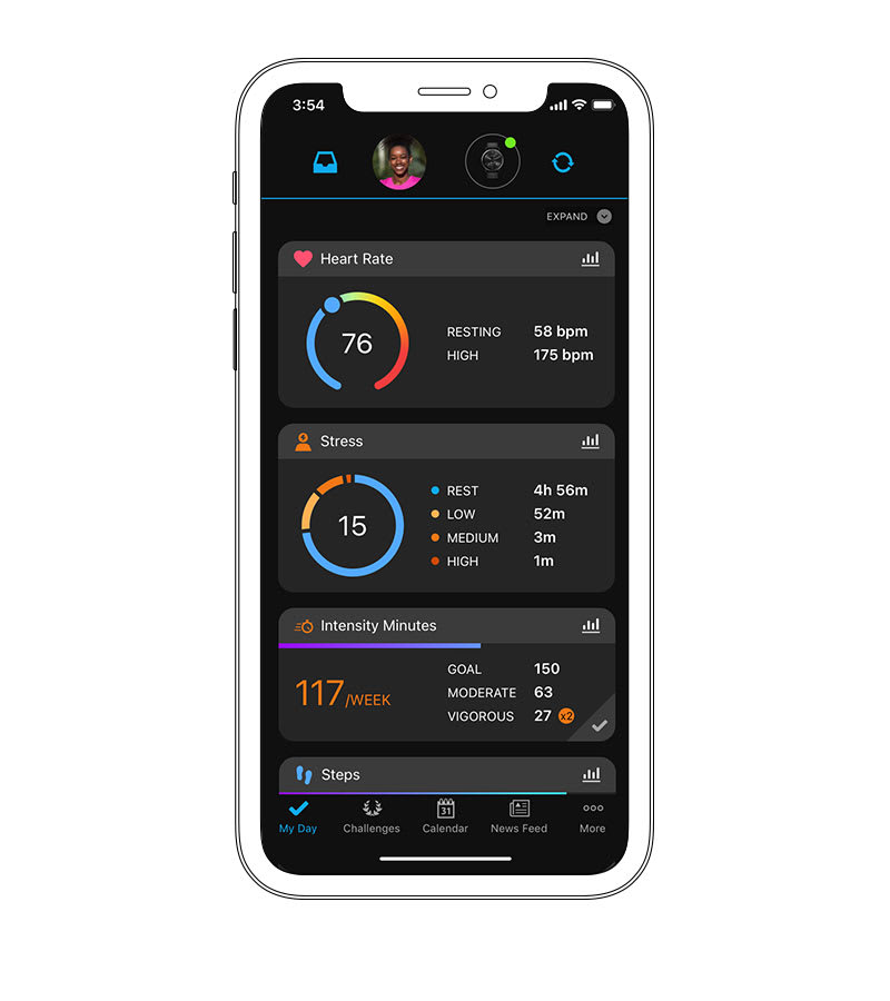 Cechy Garmin Vivomove Trend