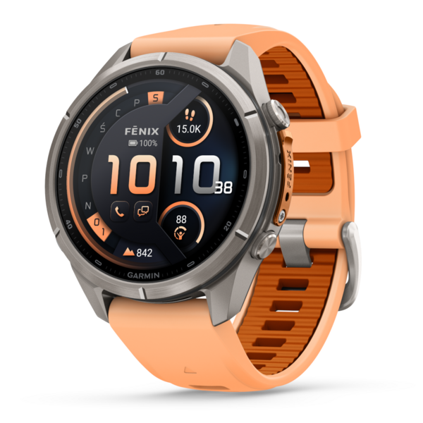 Garmin Fenix 9 Pro Inreach 43 mm AMOLED Sapphire Titanium Shell Pink [010-04335-01]