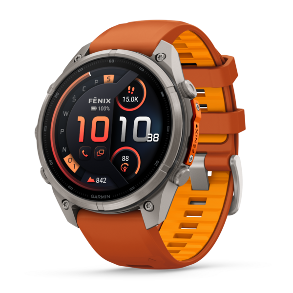 Garmin Fenix 9 Pro Inreach 47 mm AMOLED Sapphire Titanium Autumn Orange [010-04336-01]