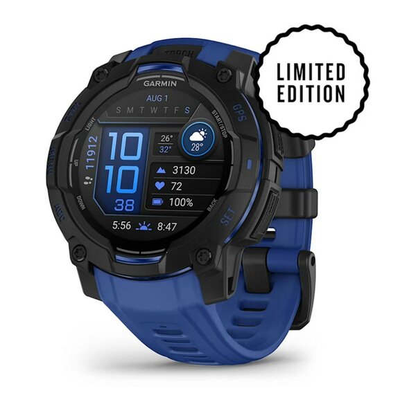 Garmin Instinct 3 Amoled 45 mm Black/Bolt Blue [010-02936-03]