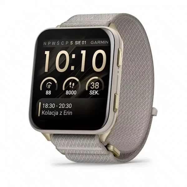 Garmin Venu X1 Soft Gold Tytanowy z paskiem French Gray [010-02980-09]
