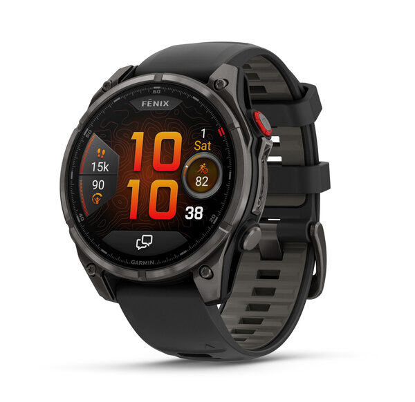 Garmin Fenix 8 Pro AMOLED 47 mm Sapphire Carbon Grey DLC Titanium Black/Pebble Grey [010-03198-01]