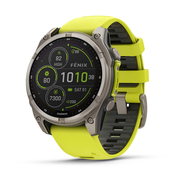 Garmin Fenix 8 47mm Solar Sapphire Titan Yellow [010-02906-21]