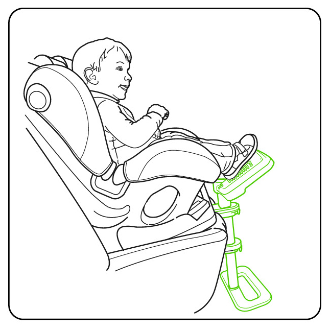 KneeGuardKids 4 - podnóżek do fotelika cecha