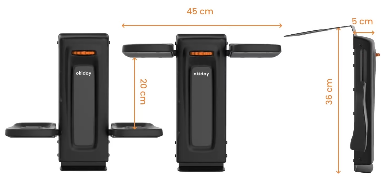 Funkcja Okiday  - podnóżek do fotelika