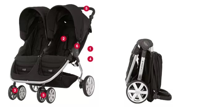 【直接渡し】britax romer B-AGILEDOUBLE 双子ベビーカー Britax B-Agile Double wózek bliźniaczy | Cena - sprawdź!