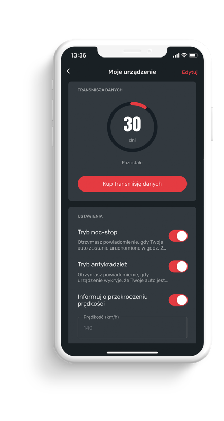 Yanosik GTm funkcjonalność
