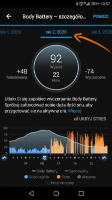 Jak Body Battery pobiera pomiary?