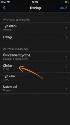 Dopasowanie obciążenia treningu w aplikacji Garmin Connect