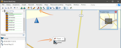 Ikona flagi w programie Garmin BaseCamp