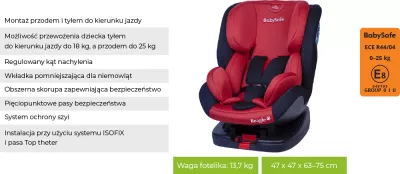 Zaleta BabySafe Beagle 0-25 kg