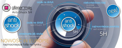 Folia ochronna Gllaser Anti-Shock 5H funkcje