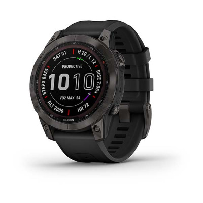 Garmin Fenix 7 Sapphire Solar Czarny tytan z powłoką węglową (DLC) z czarnym paskiem [010-02540-35]