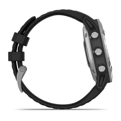 Garmin Fenix 6 Srebrny z czarnym paskiem [010-02158-00]