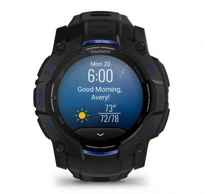 Garmin Instinct 3 Amoled 50mm Black/Bolt Blue [010-03020-03]