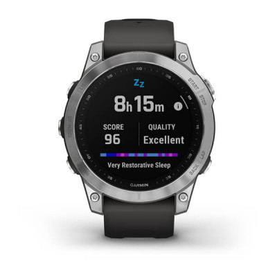 Garmin Fenix 7s srebrny z grafitowym paskiem [010-02539-01]