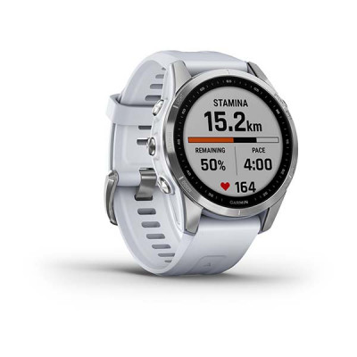 Garmin Fenix 7s Srebrny z białym paskiem [010-02539-03]