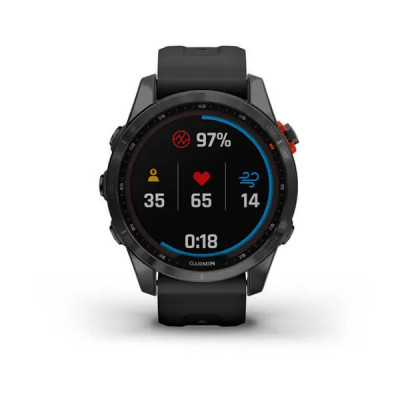 Garmin Fenix 7s Solar Niebieskoszary z czarnym paskiem [010-02539-13]