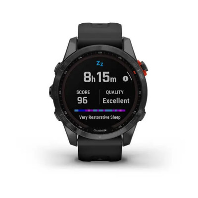 Garmin Fenix 7s Solar Niebieskoszary z czarnym paskiem [010-02539-13]