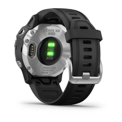 Garmin Fenix 6S Solar Srebrny z czarnym paskiem [010-02409-00]