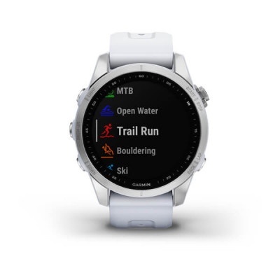 Garmin Fenix 7s Srebrny z białym paskiem [010-02539-03]