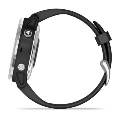 Garmin Fenix 6S Solar Srebrny z czarnym paskiem [010-02409-00]