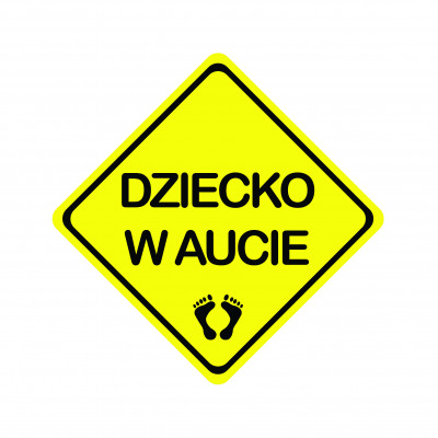 Naklejka "Dziecko w aucie" (gr)