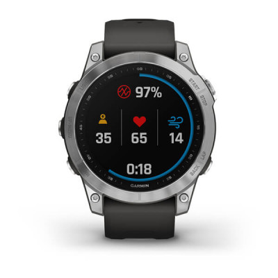 Garmin Fenix 7s srebrny z grafitowym paskiem [010-02539-01]