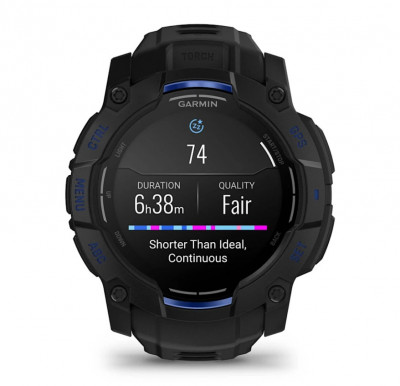 Garmin Instinct 3 Amoled 50mm Black/Bolt Blue [010-03020-03]