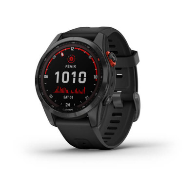 Garmin Fenix 7s Solar Niebieskoszary z czarnym paskiem [010-02539-13]