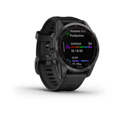 Garmin Fenix 7s Solar Niebieskoszary z czarnym paskiem [010-02539-13]