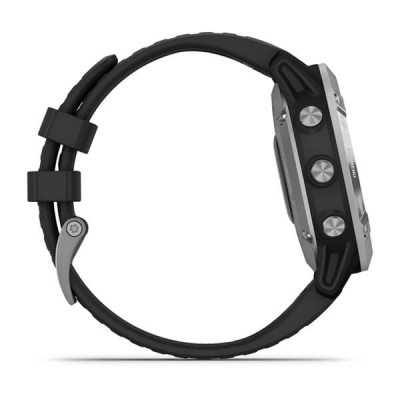 Garmin Fenix 6 Solar Srebrny z czarnym paskiem [010-02410-00]