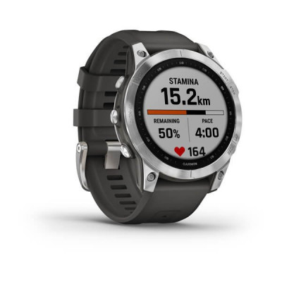 Garmin Fenix 7s srebrny z grafitowym paskiem [010-02539-01]