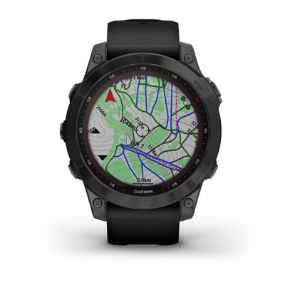 Garmin Fenix 7 Sapphire Solar Czarny tytan z powłoką węglową (DLC) z czarnym paskiem [010-02540-35]