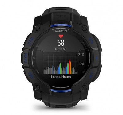 Garmin Instinct 3 Amoled 50mm Black/Bolt Blue [010-03020-03]