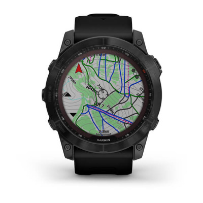 Garmin Fenix 7X Sapphire Solar Czarny tytan  (DLC) z czarnym paskiem [010-02541-23]