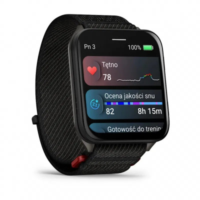 Garmin Venu X1 Black tytanowy z paskiem ComfortFit Black 010-02980-02