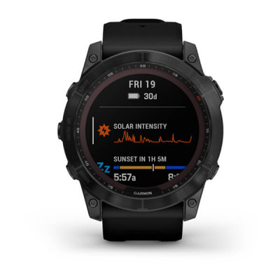 Garmin Fenix 7X Sapphire Solar Czarny tytan  (DLC) z czarnym paskiem [010-02541-23]