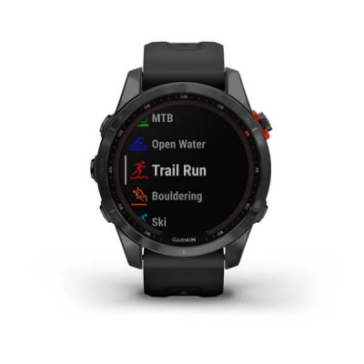 Garmin Fenix 7s Solar Niebieskoszary z czarnym paskiem [010-02539-13]