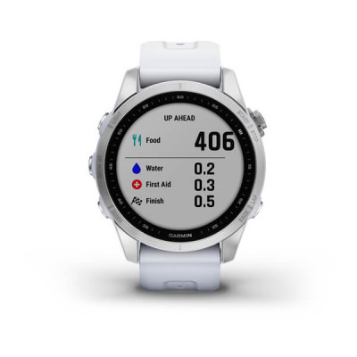 Garmin Fenix 7s Srebrny z białym paskiem [010-02539-03]